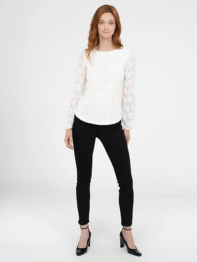 Jean skinny semi-ajusté à enfiler