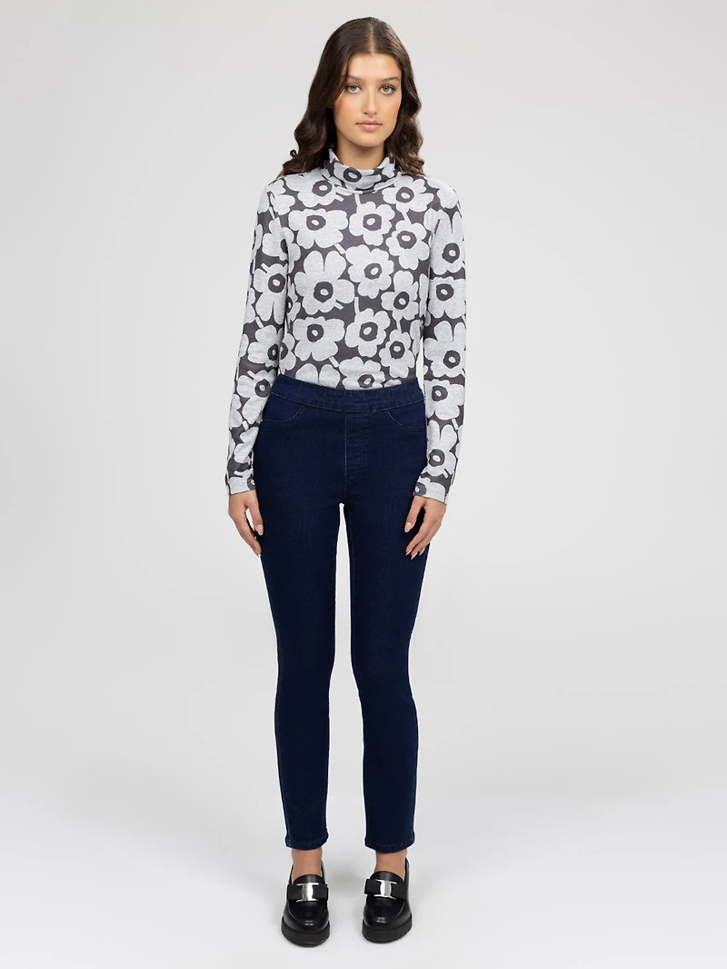 Jean skinny semi-ajusté à enfiler