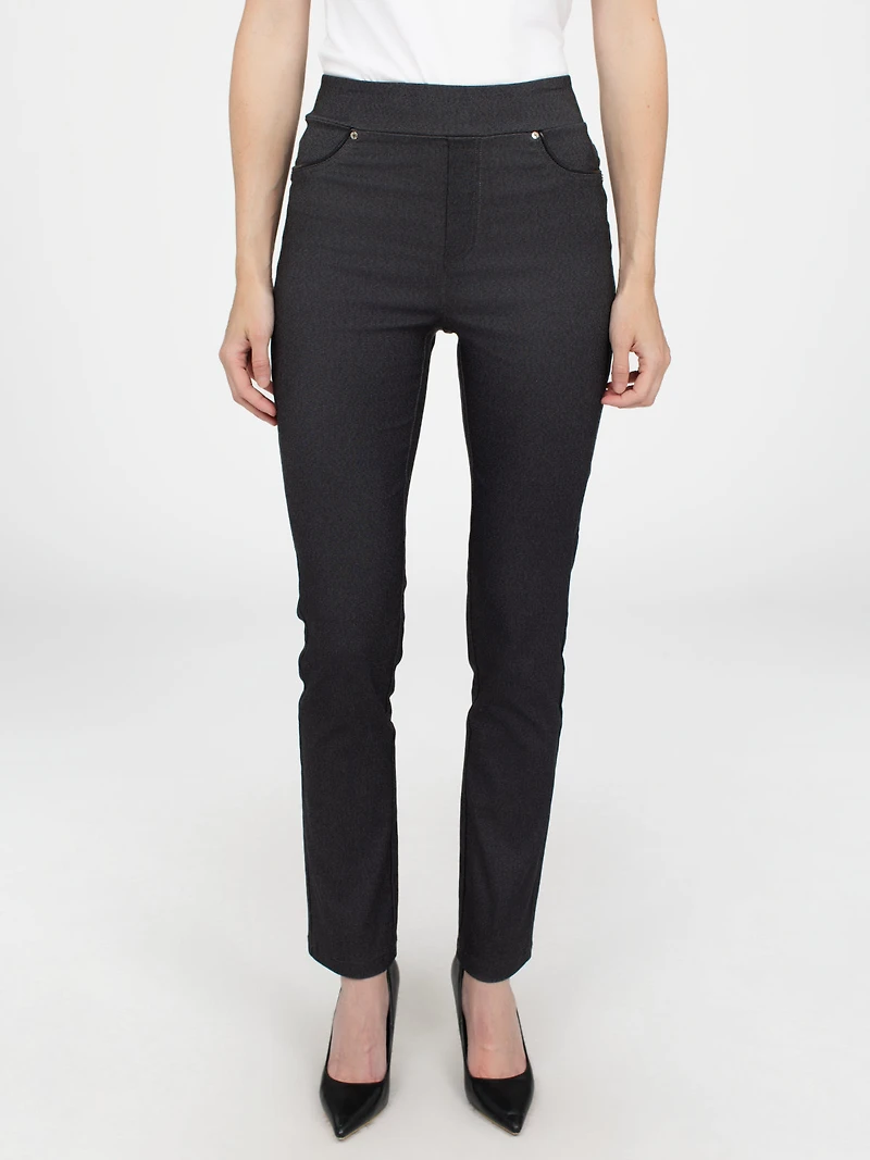 Pantalon droit ajusté à enfiler