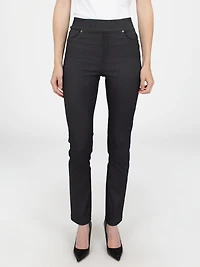 Pantalon droit ajusté à enfiler