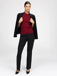 Sleeveless fitted pullover sweater