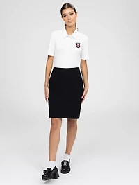Knit midi pencil skirt
