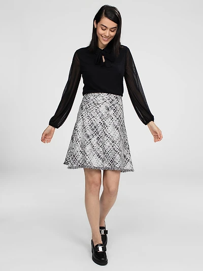 Knit short A line knit skirt
