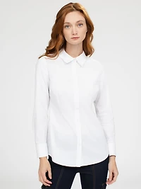 Blouse semi-ajustée à manches longues avec boutons