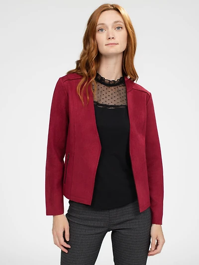 Veste semi-ajustée en tricot à manches longues