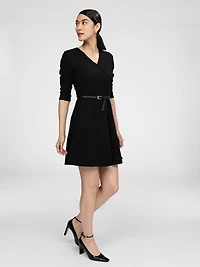 Robe courte ligne A en tricot