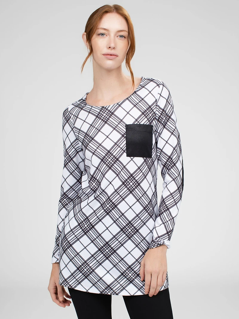 Long-sleevesemi-fitted knit tunic