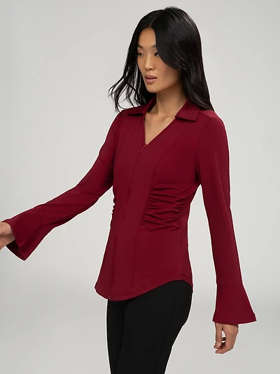 Blouse ajustée à manches longues