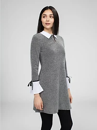 Short flared knit dress