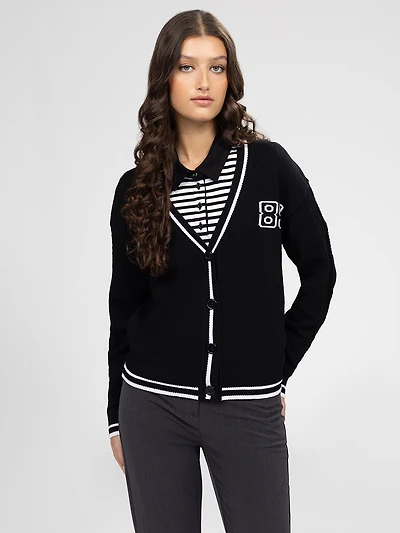 Loose knit cardigan