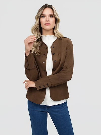 Long-sleeve knit vest
