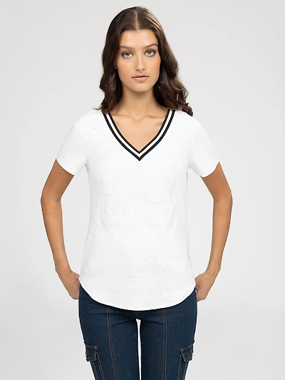 Short-sleeve semi-fitted t-shirt