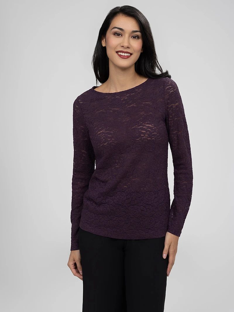 Long-sleeves fitted t-shirt