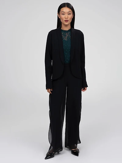 Long-sleeve knit vest