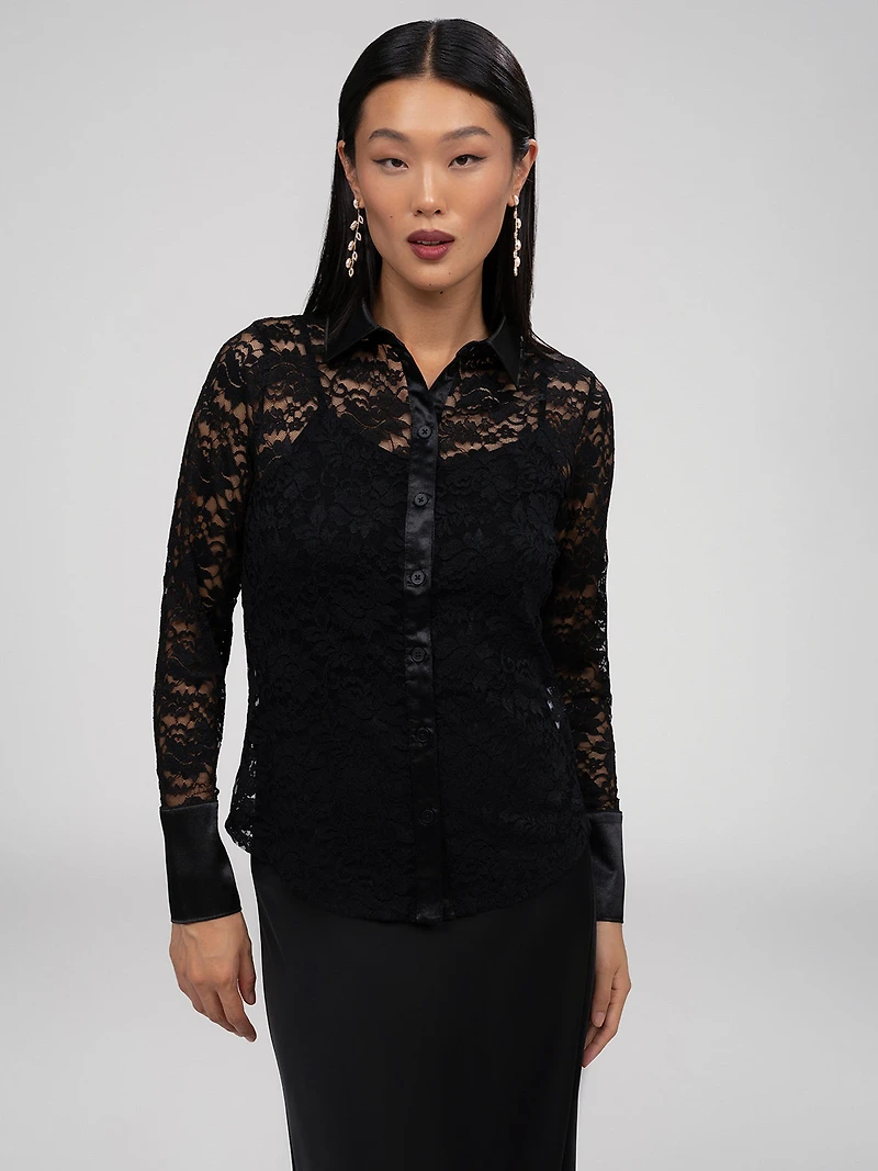 Blouse à manches longues avec boutons