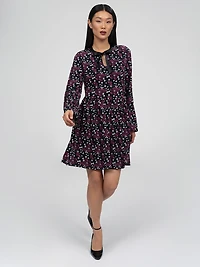 Short flared knit dress