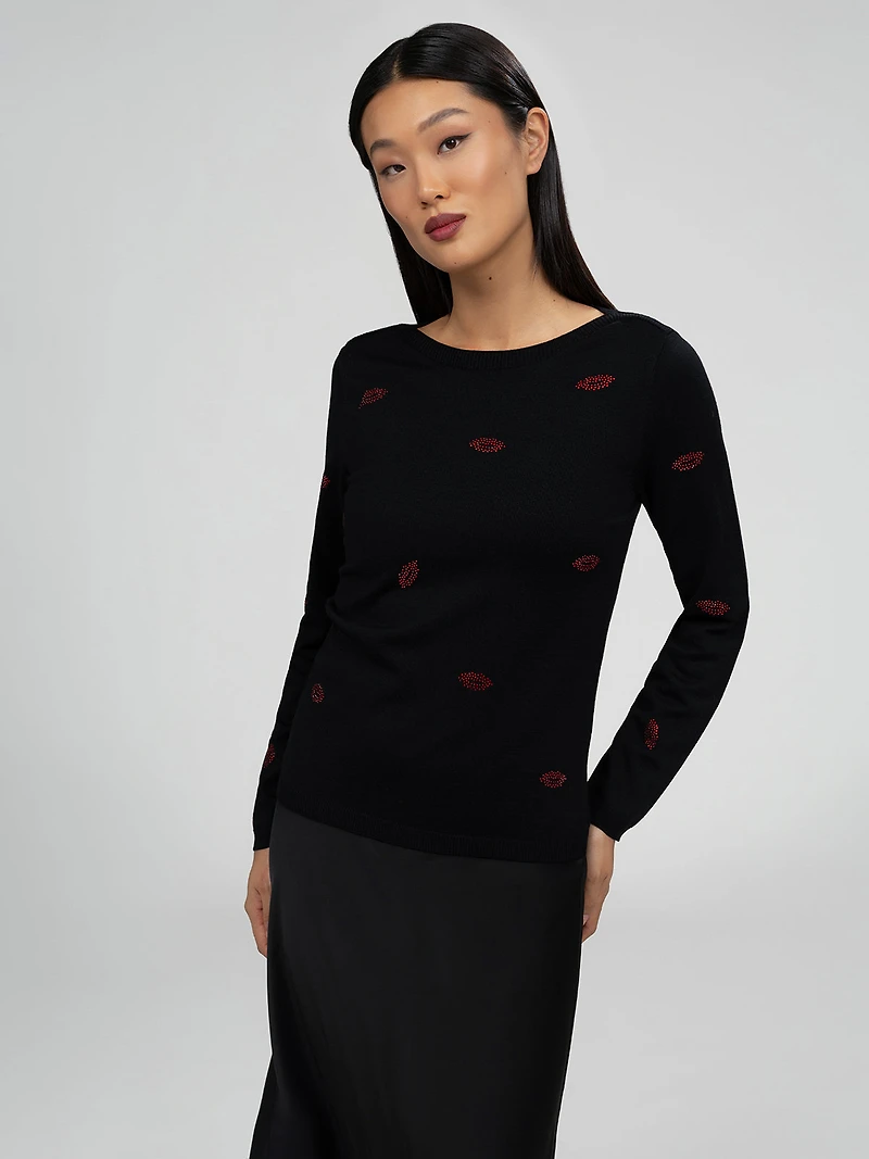 Long-sleeve pullover sweater