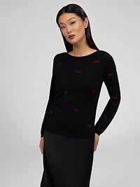 Long-sleeve pullover sweater