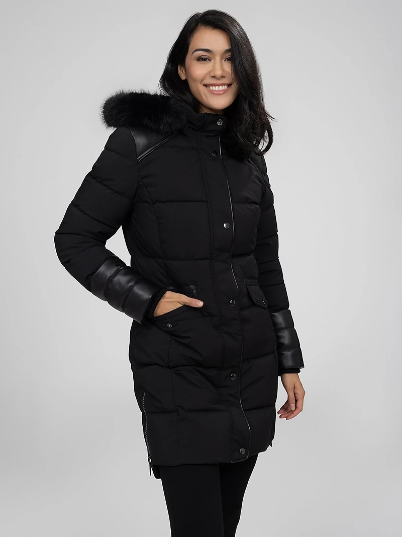 Long manteau matelassé