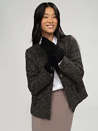 Faux-suede gloves