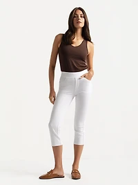 Semi-fitted pull-on pants