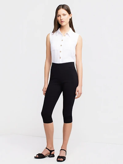 Capri étroit ajusté à enfiler