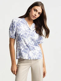 Blouse à manches courtes avec boutons