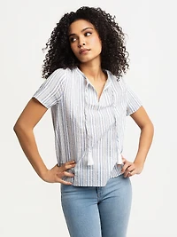 Blouse ample à manches courtes