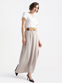 Flared maxi skirt