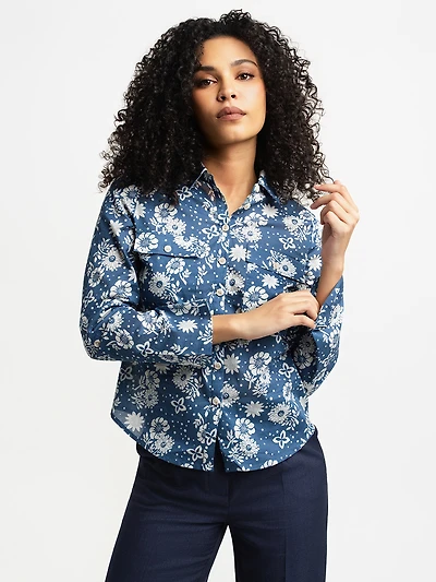 Blouse à manches longues avec boutons