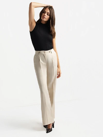 High waist flared dress pant