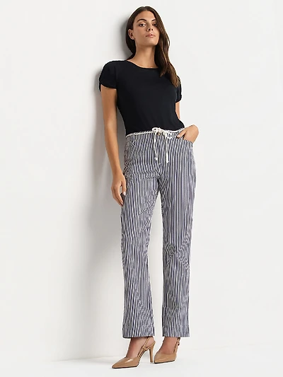Fluid striped trousers