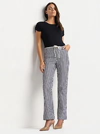 Fluid striped trousers