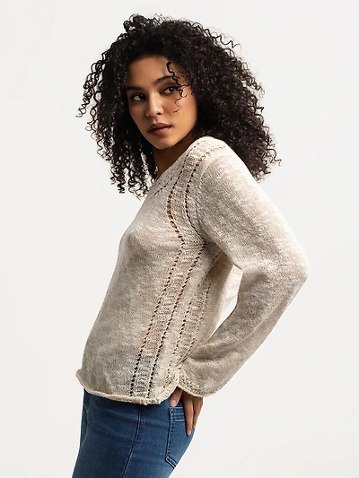 Long-sleeve pullover sweater