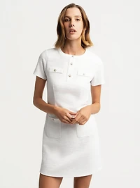 Short A line knit dress