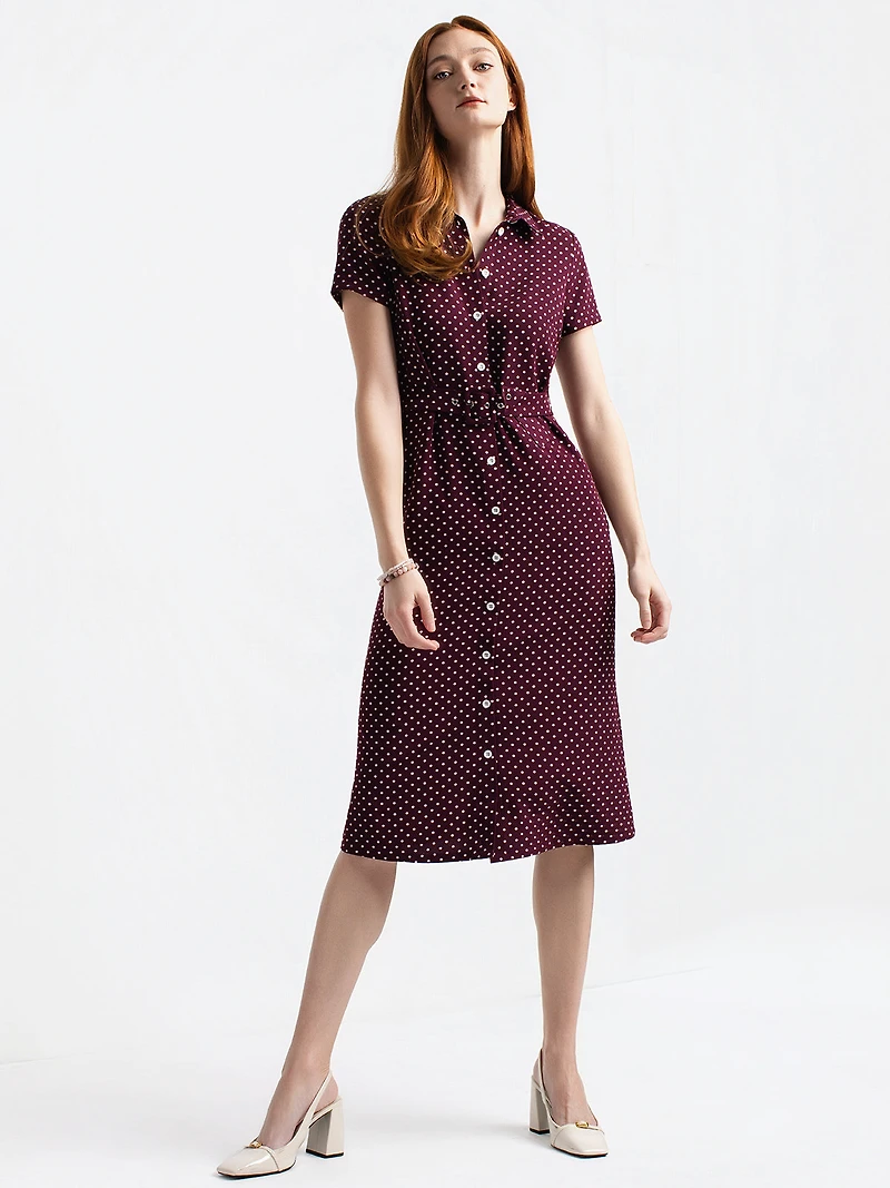 Flared midi dress