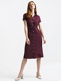 Flared midi dress