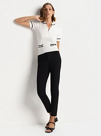 Short-sleeve pullover sweater