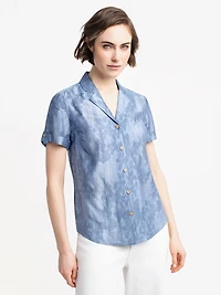 Blouse à manches courtes avec boutons