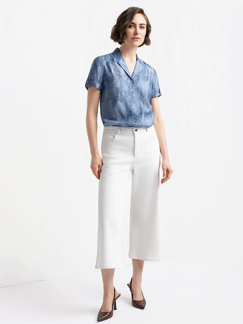 Blouse à manches courtes avec boutons