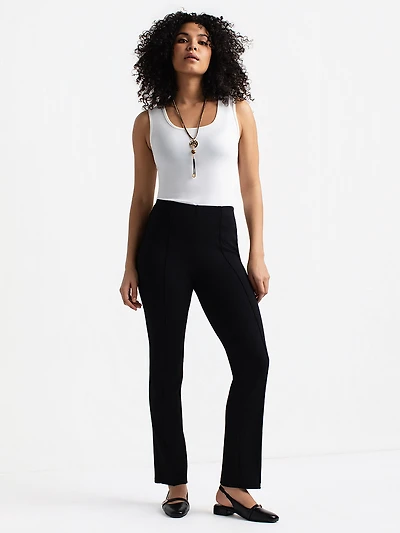 Straight pull-on pants
