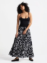 Flared maxi skirt