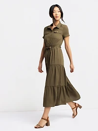 Robe mi-mollet évasée