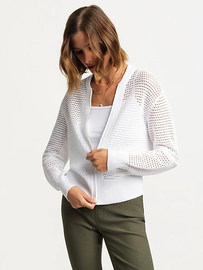 Long-sleeve sweater cardigan