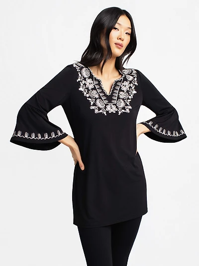 3/4-sleeve tunic