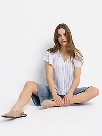 Striped blouse with buttons