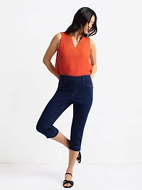 Denim capri pants