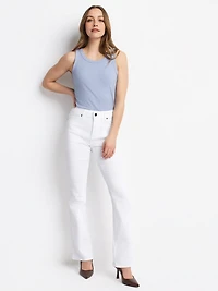 Pantalon décontracté droit à enfiler