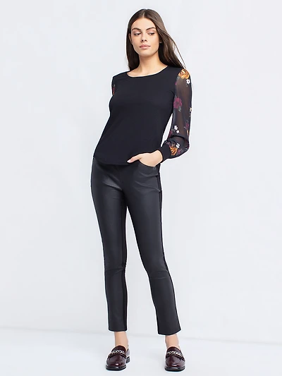 Long-sleeve flared shirt