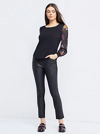 Long-sleeve flared shirt